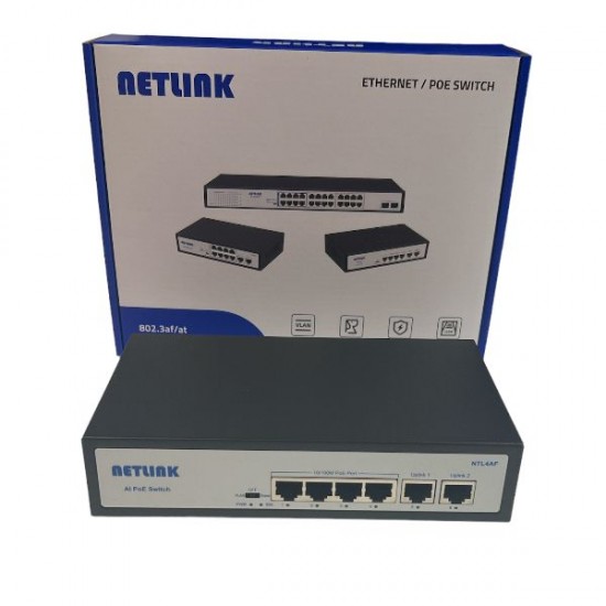 NETLİNK 4 PORT POE SWİTCH