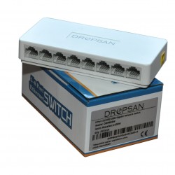DROPSAN 8 Port 10/100/1000 Gigabit Network Switch (Plastik Kasa) DROPSAN 8 Port 10/100/1000 Gigabit Network Switch (Plastik Kasa)