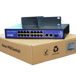DROPSAN 16 PORT 10/100+2 UPLİNK 1000 POE Switch+1SFP