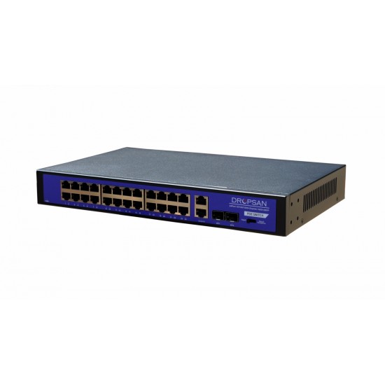 DROPSAN 24 PORT 10/1000+2 UPLİNK 1000 POE Switch+2SFP