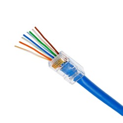 EZ RJ45 PLUG CAT6 YENİ NESİL DELİKLİ  JACK KONNEKTÖR PLASTİK 100LÜ PAKET EZ RJ45 PLUG CAT6 YENİ NESİL DELİKLİ  JACK KONNEKTÖR PLASTİK 100LÜ PAKET