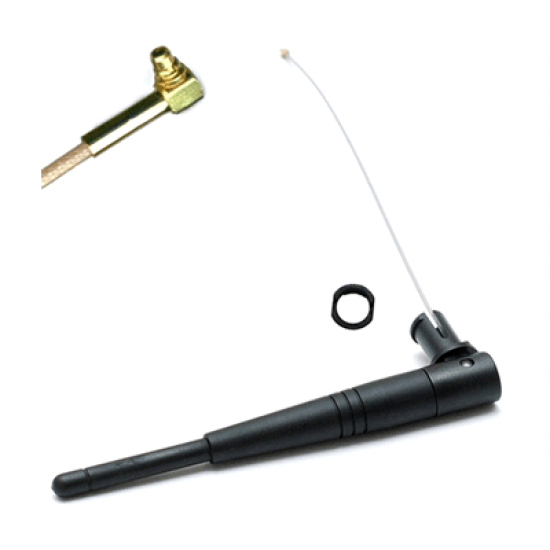 Mikrotik 2.4-5.8GHz Swivel Antenna with cable and MMCX connector.