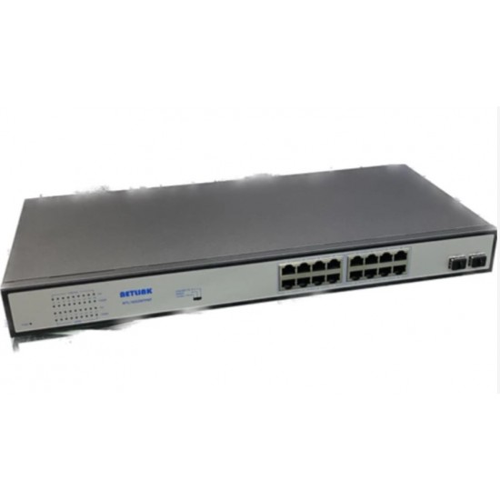 Netlink NTL16G2SFPAF 16 Port 10/100/1000+2 Sfp Poe Switch 300W