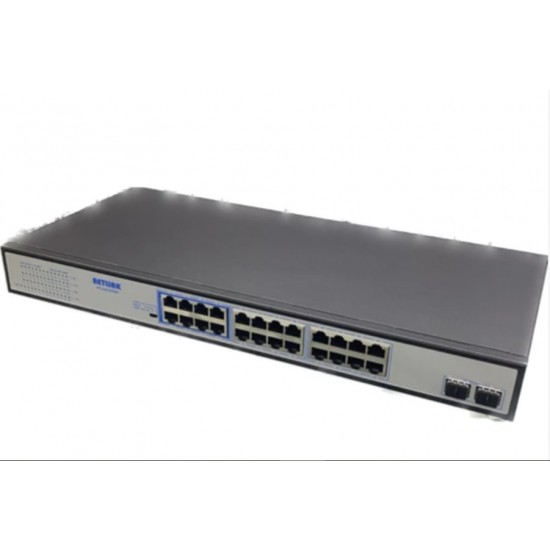 Netlink NTL24G2SFPAF 24 Port 10/100/1000+2 Sfp Poe Switch 300W