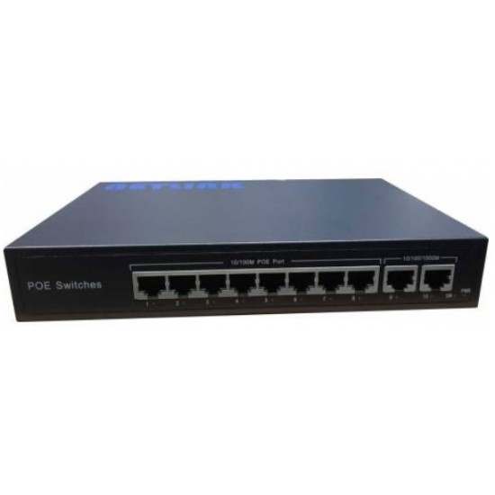 NETLİNK 8 PORT- 10/100 POE+2 GİGABİT RJ45 UPLİNK SWİTCH