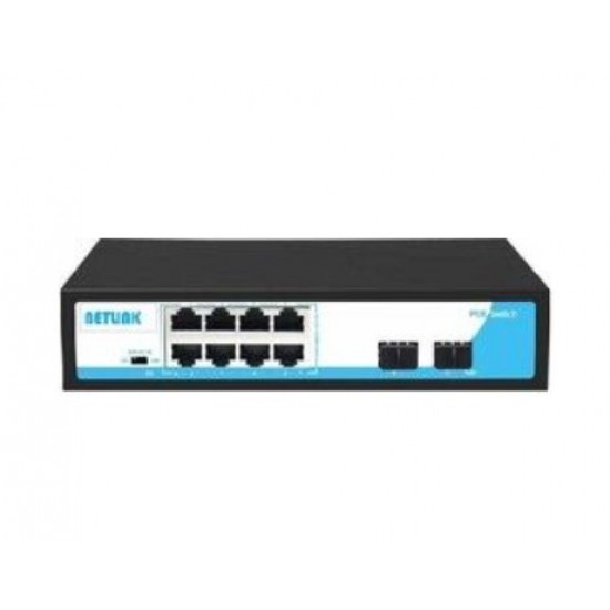 NETLİNK Ntl8G2Sfpaf 8 Port 10/100/1000M Gigabit 2Sfp Poe Switch