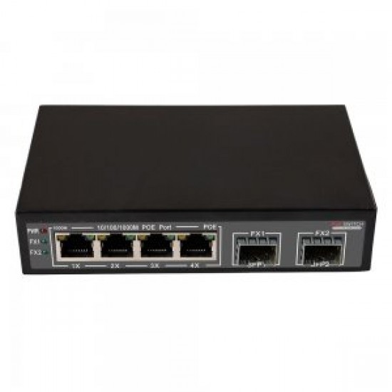 4xGigabit PoE ports + 2xSFP Gigabit Uplink