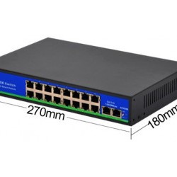 16+2+1 Port 305M Gigabit PoE Switch 16+2+1 Port 305M Gigabit PoE Switch