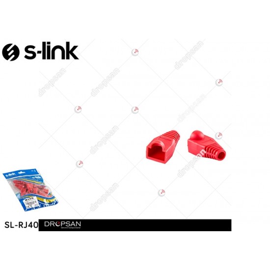 S-link SL-RJ40 RJ45 25 Li Paket Kırmızı Jack Kılıfı