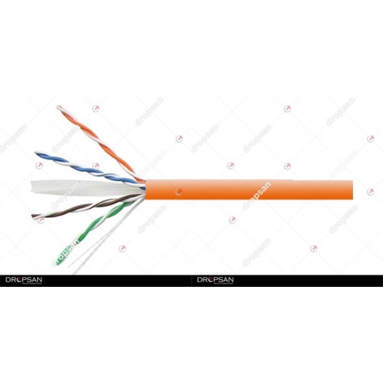 NETLİNK CAT6 UTP 23AWG, LSZH KABLO 500M, Turuncu