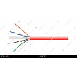NETLİNK CAT6 UTP 23AWG, LSZH KABLO 500M, Kırmızı NETLİNK CAT6 UTP 23AWG, LSZH KABLO 500M, Kırmızı