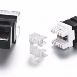 Netlink Cat6 Keystone Jack 180 Derece (Siyah)