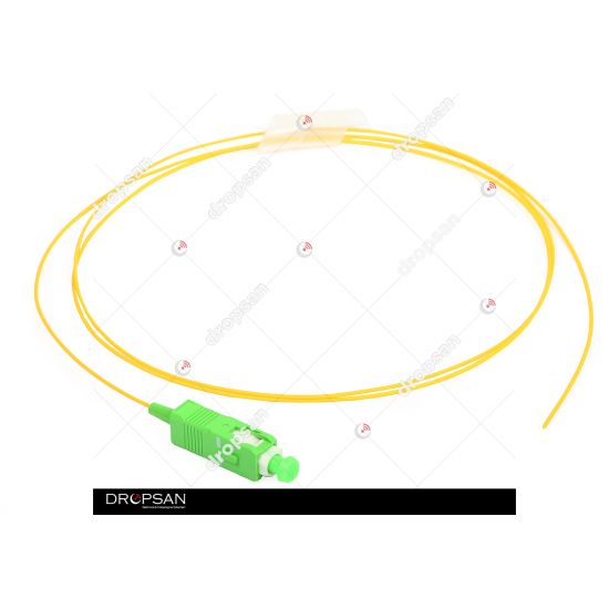 Simplex SC/APC 9/125 OS2 Single Mode Fiber Optik Pigtail - 1 Metre