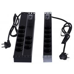 19" 1U Sigortalı 6'lı Grup Priz - Schuko soket - alüminyum profil- Aşırı Akım Korumalı 19" 1U Sigortalı 6'lı Grup Priz - Schuko soket - alüminyum profil- Aşırı Akım Korumalı